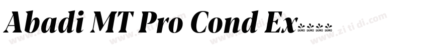 Abadi MT Pro Cond Ex字体转换